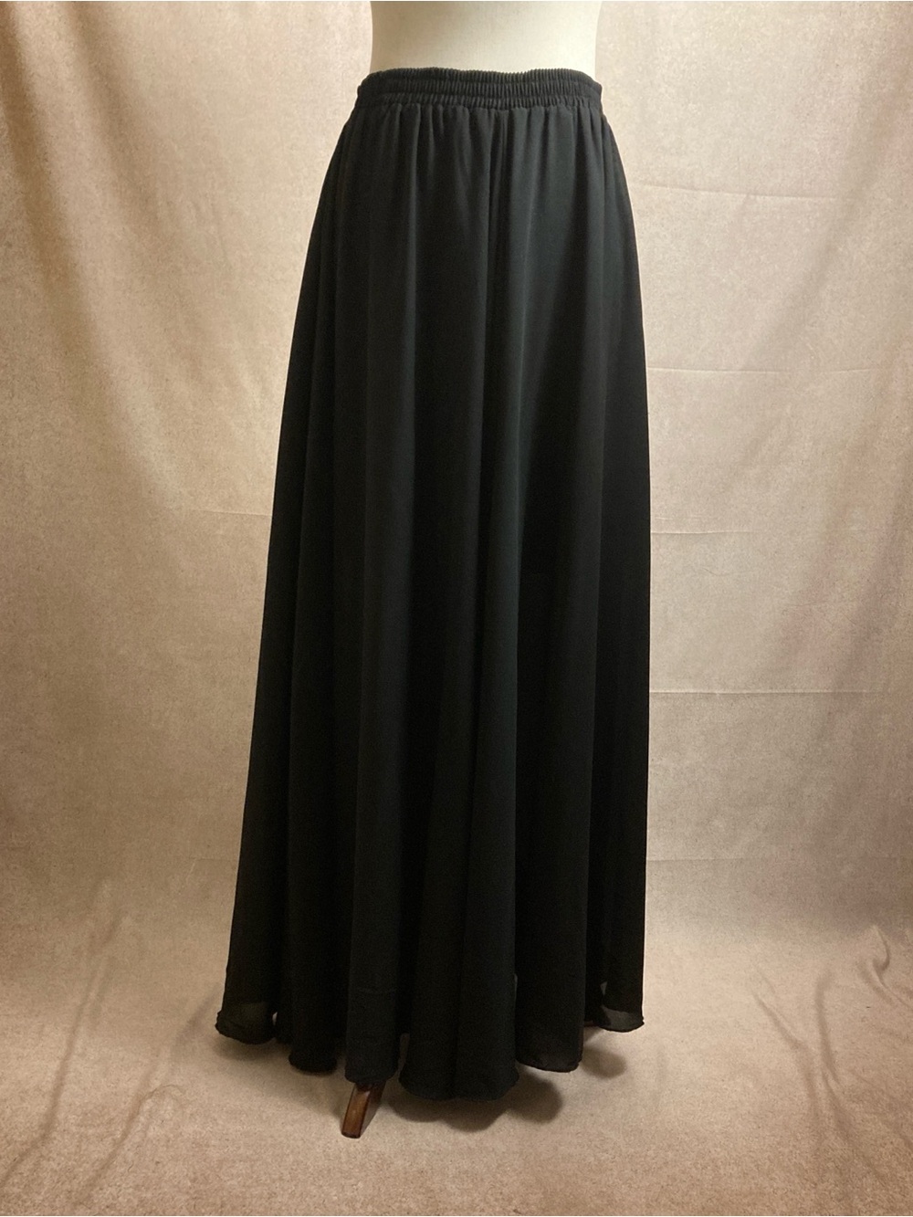 Classic Black Maxi Skirt - Women's Flowing Full-Length Skirt